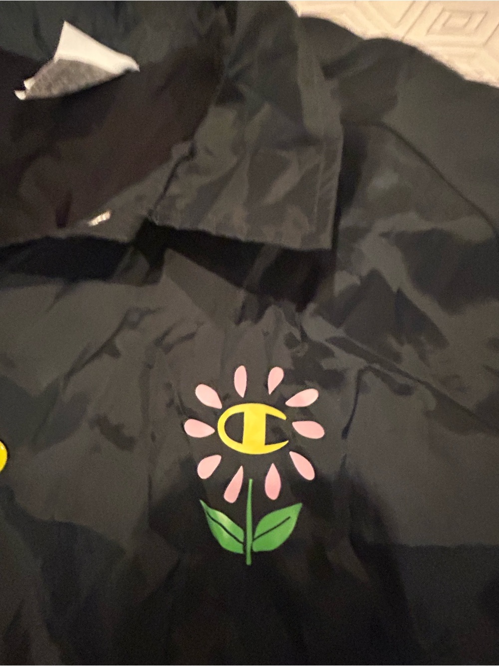 Champion Black windbreaker with cute buttons